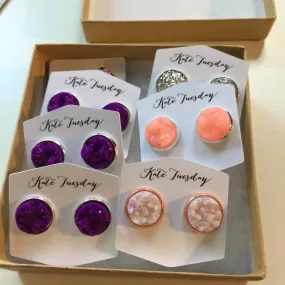 Purple Pinks and Silvers Druzy Box