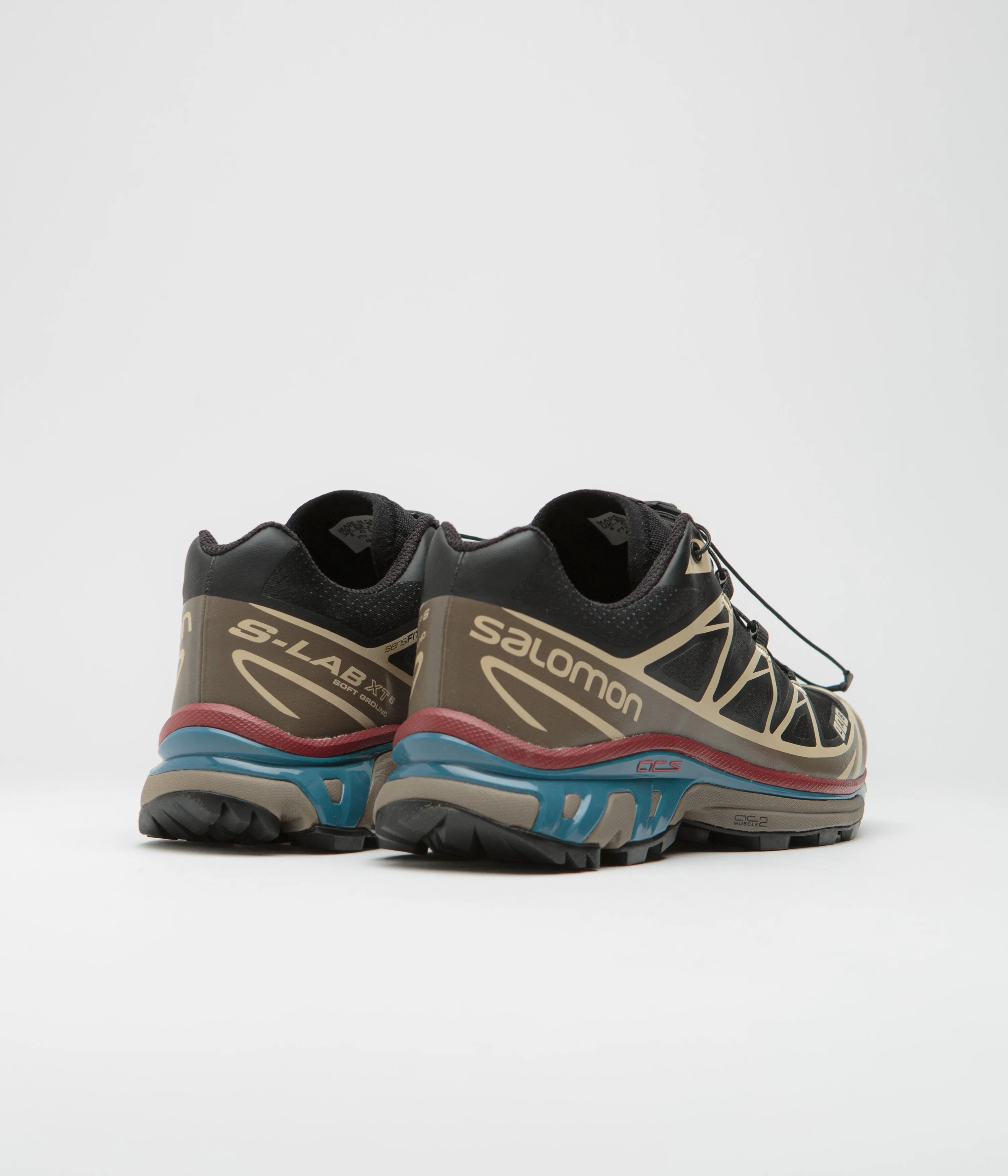 Sure, heres an optimized title for the e-commerce product:

Salomon XT-6 Cow Hide Black and Falcon Shoes