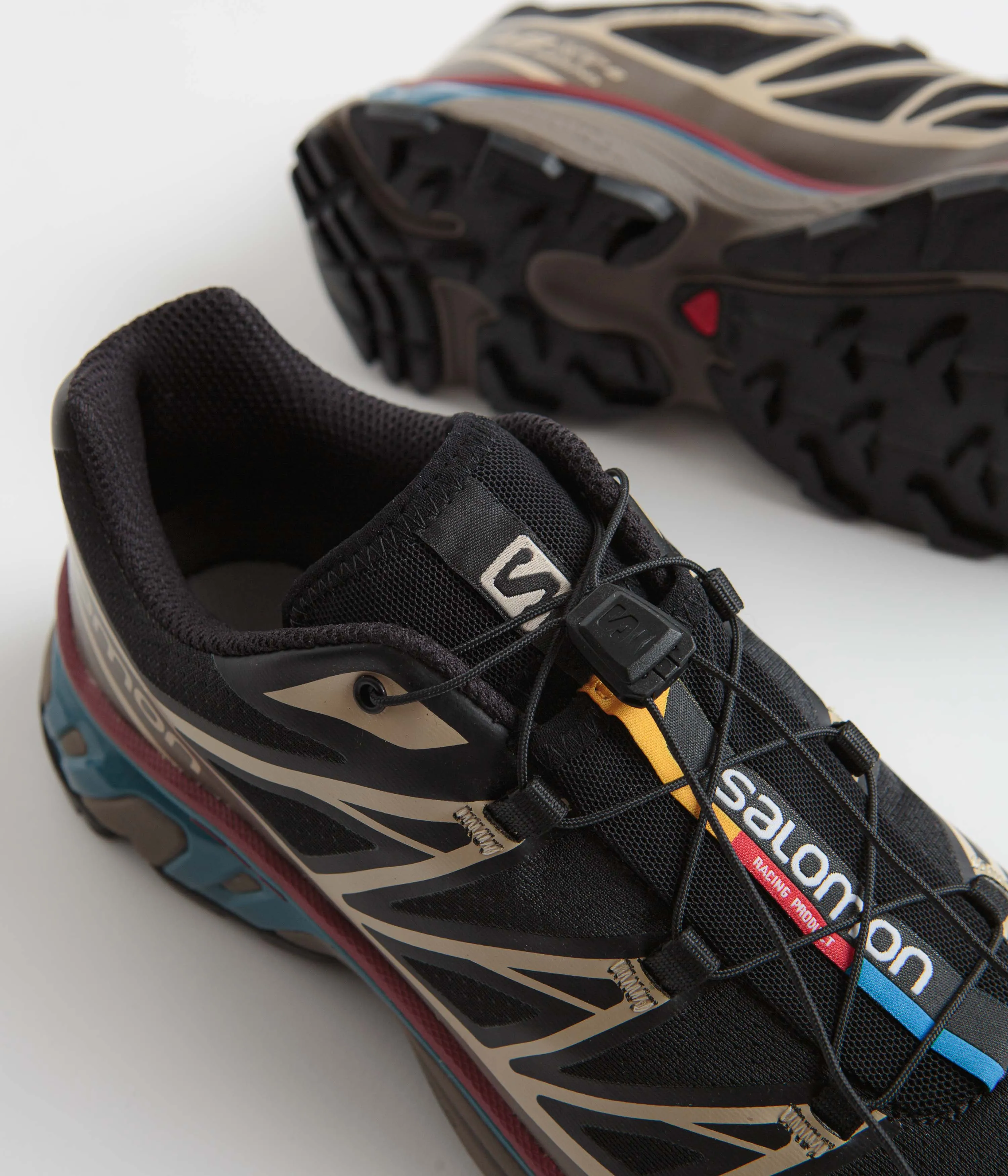 Sure, heres an optimized title for the e-commerce product:

Salomon XT-6 Cow Hide Black and Falcon Shoes