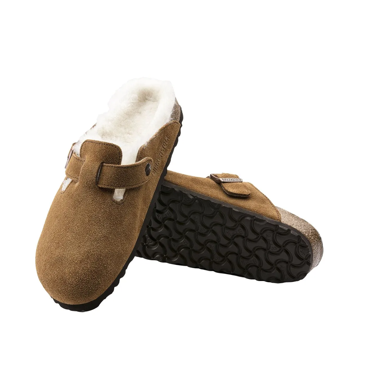 Sandali Unisex Birkenstock Boston Shearling Marrone