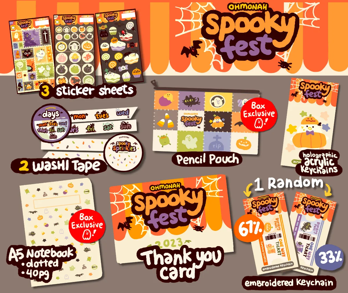 SPOOKYFEST BOX SET 2023 - Stationery box