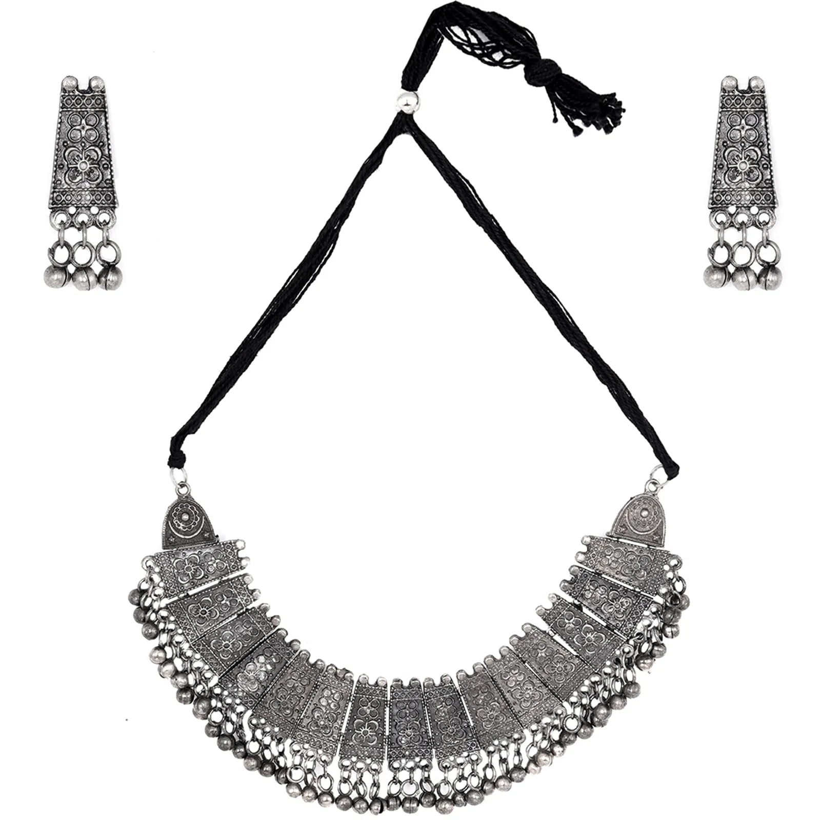 Teejh Hita Silver Oxidised Jewelry Gift Set