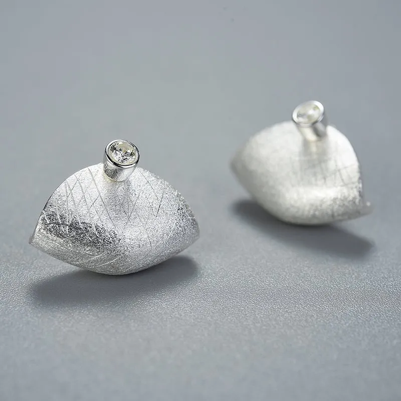 Zirconia Handbag - Stud Earrings